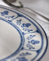 New Bone Porcelain Serving Plate - Elegant Rêve Bleu Celeste Pattern - TryAladdin