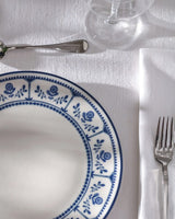 New Bone Porcelain Serving Plate - Elegant Rêve Bleu Celeste Pattern - TryAladdin