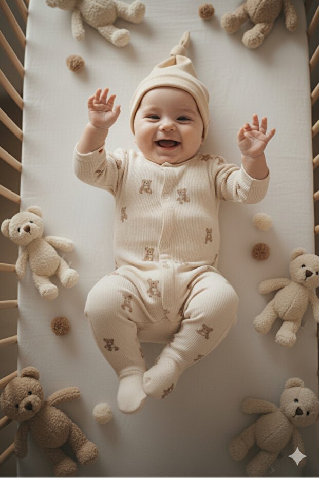 Newborn 100% cotton Extra Soft Non - Sweating Top Knot Beanie - TryAladdin