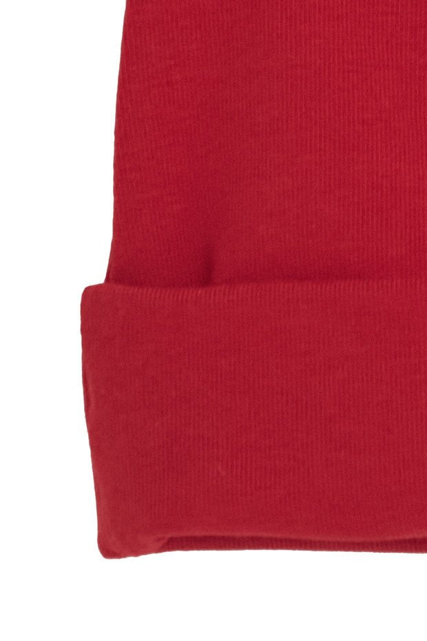 Newborn 100% Cotton Soft & Breathable Red Beanie Hat - TryAladdin
