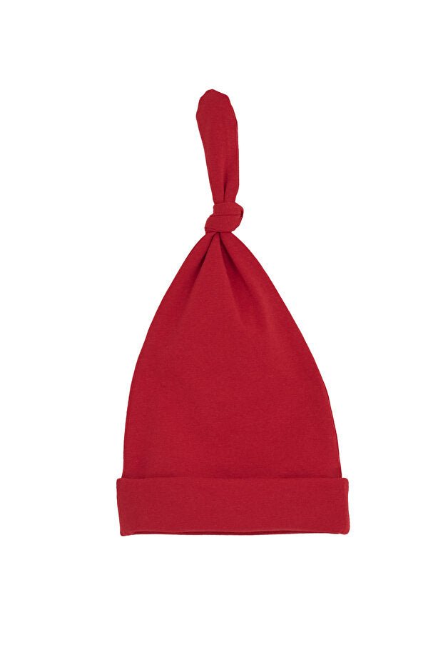 Newborn 100% Cotton Soft & Breathable Red Beanie Hat - TryAladdin