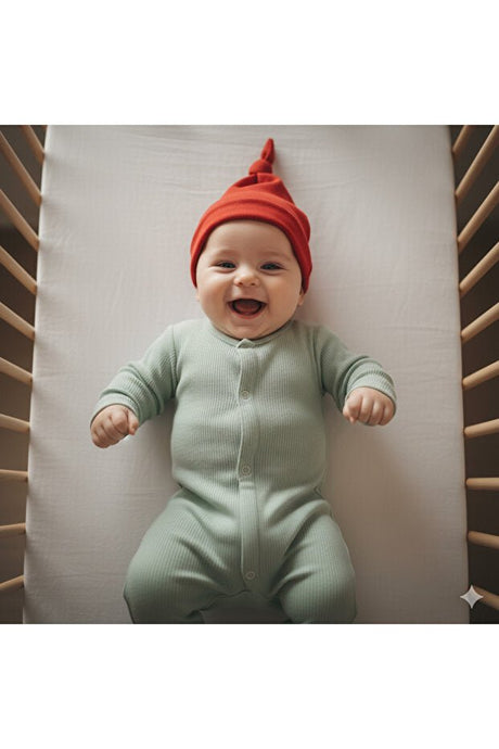 Newborn 100% cotton Soft & Breathable Red Beanie Hat - TryAladdin