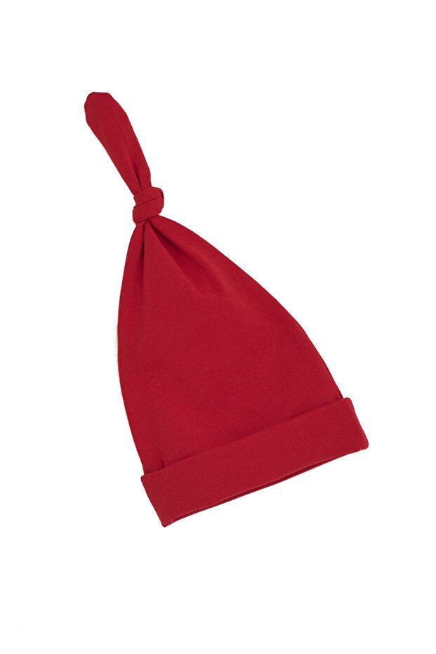 Newborn 100% Cotton Soft & Breathable Red Beanie Hat - TryAladdin