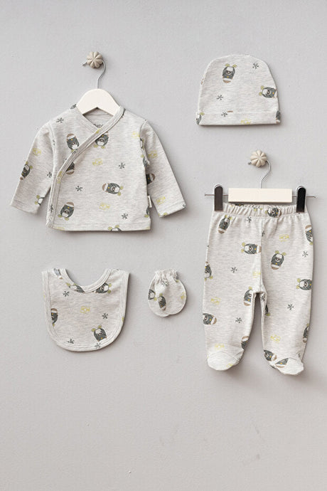 Newborn Baby 5 - Piece Penguin Take - Me - Home Outfit Set - TryAladdin