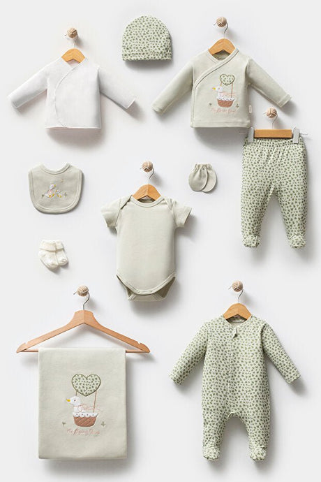 Newborn Baby Bodysuit Gift Set - 10 - Piece Set - TryAladdin