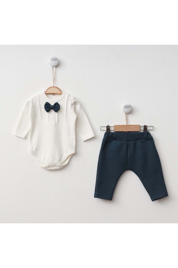 Newborn Baby Boy Special Occasion Outfit Set - Bodysuit, Vest & Bow Tie - TryAladdin