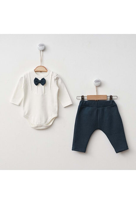 Newborn Baby Boy Special Occasion Outfit Set - Bodysuit, Vest & Bow Tie - TryAladdin