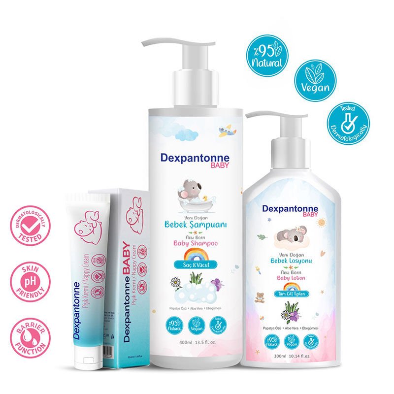 Newborn Baby Gentle Care Set - Natural Shampoo, Lotion & Diaper Cream - TryAladdin