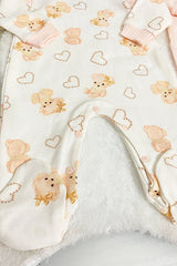 Newborn Baby Girl Bear Outfit Set - 4 Piece - TryAladdin
