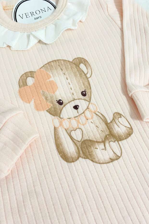 Newborn Baby Girl Bear Outfit Set - 4 Piece - TryAladdin