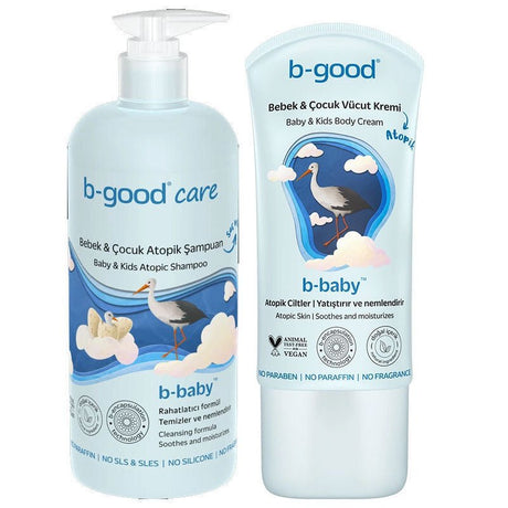 Newborn & Children's Gentle Care Set - Hydrating Shampoo & Atopic Skin Cream - TryAladdin