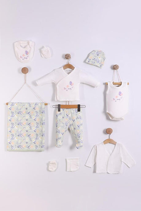 Newborn Girl Hospital Exit 10 - Piece Floral Layette Set - TryAladdin