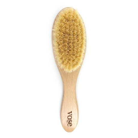 Newborn Safe Soft Goat Bristle Baby Brush - Gentle Scalp Massage - TryAladdin