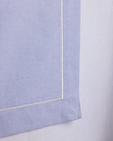 Noa Patterned Runner Rug, White & Blue Hallway Carpet - TryAladdin