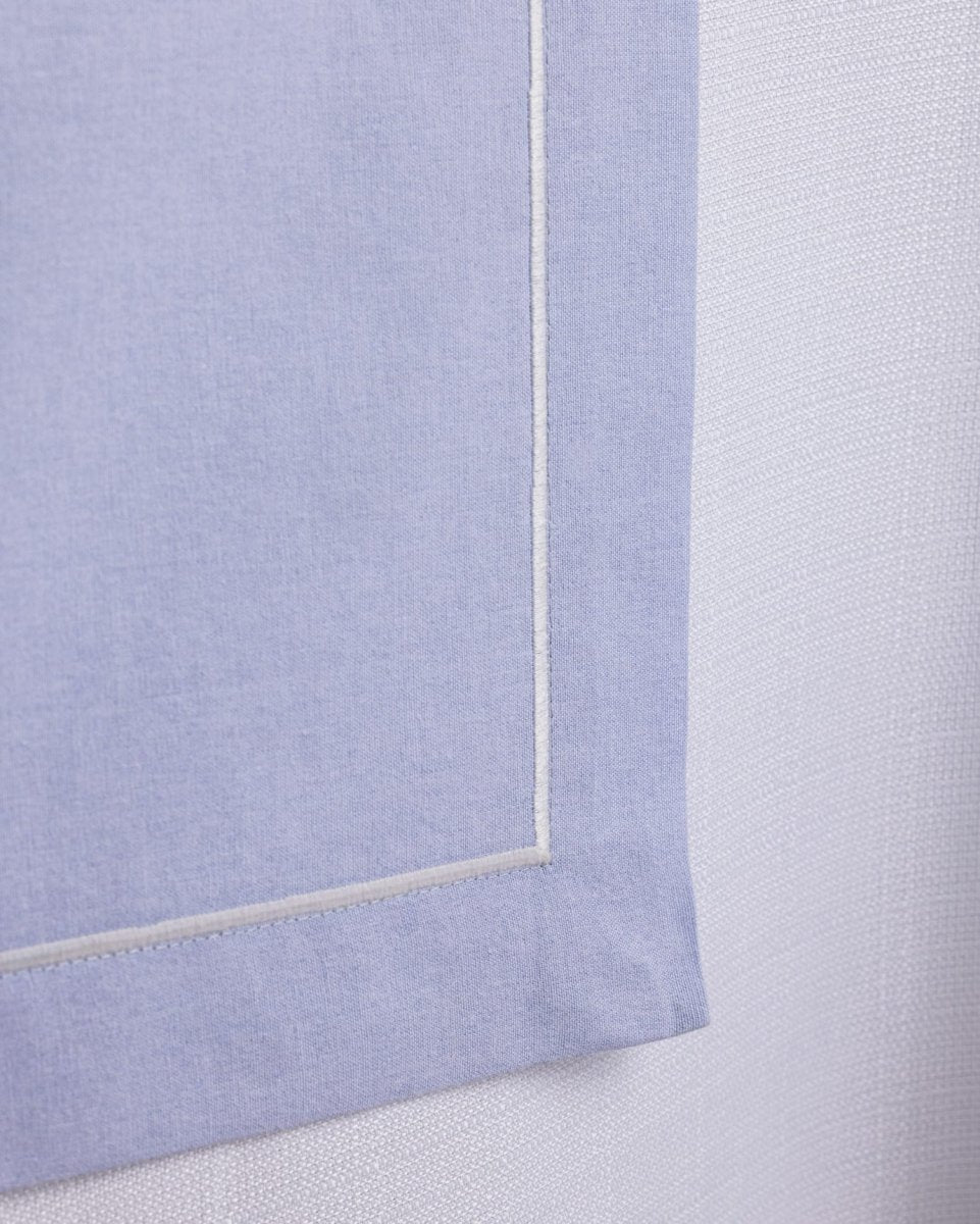 Noa Patterned Runner Rug, White & Blue Hallway Carpet - TryAladdin