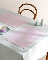 Noa Powder Pink Placemat - Stylish Dining Table Linen Decor - TryAladdin