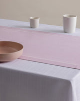 Noa White & Powder Pink Hallway Runner Rug - TryAladdin