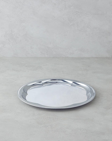 Elegant-Metal-Serving-Tray-Round-Silver-35cm