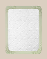 Premium Cotton Textured Double Size Fitted Sheet Light Green