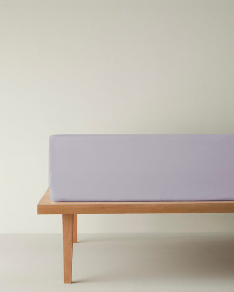Premium-Soft-Cotton-Textured-Double-Fitted-Sheet-Lilac