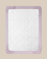 Premium Soft Cotton Textured Double Fitted Sheet Lilac