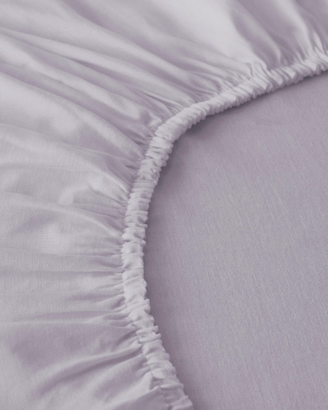 Premium Soft Cotton Textured Double Fitted Sheet Lilac