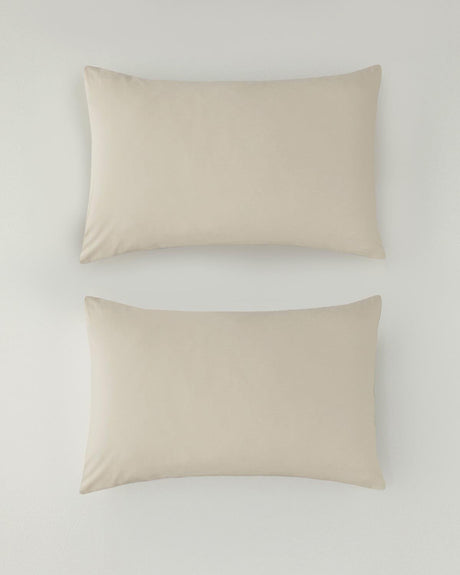 Professional-Grade-Cotton-Textured-Pillowcase-Set-Cream-50x70cm-2-Pack