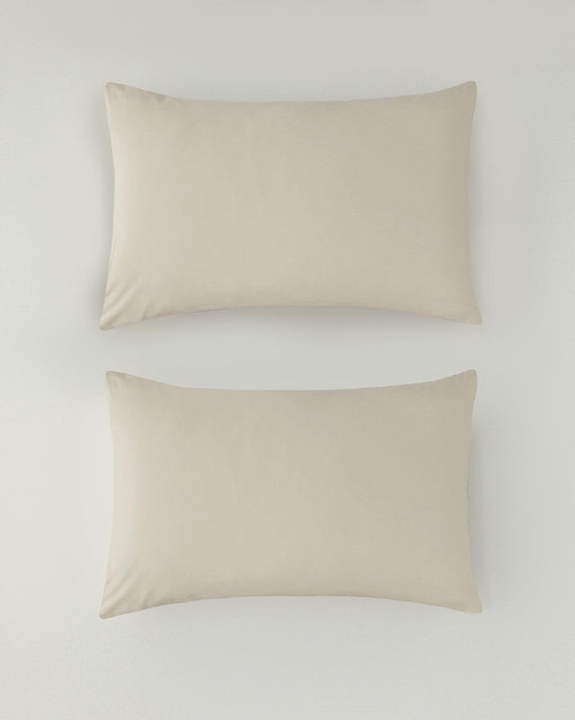 Professional-Grade-Cotton-Textured-Pillowcase-Set-Cream-50x70cm-2-Pack