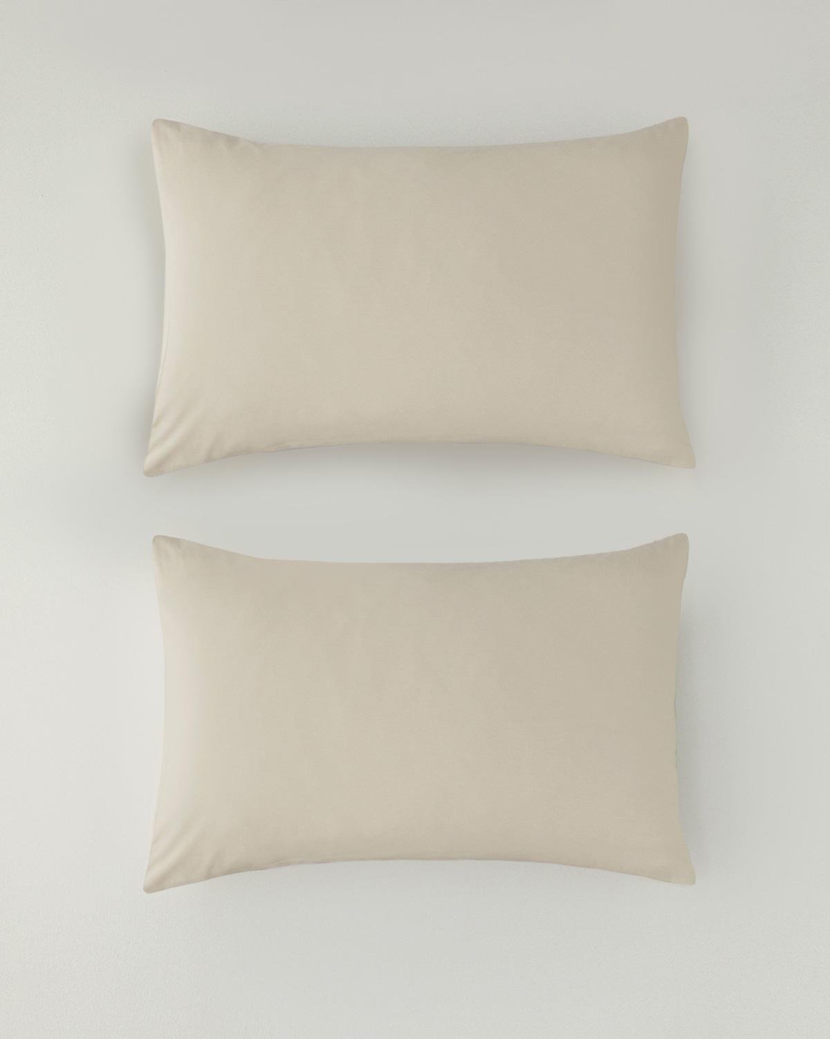 Professional Grade Cotton Textured Pillowcase Set Cream 50x70cm 2 Pack
