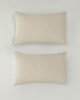 Professional Grade Cotton Textured Pillowcase Set Cream 50x70cm 2 Pack