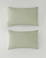 Premium Cotton Textured Pillowcase Pair Light Green 50x70cm
