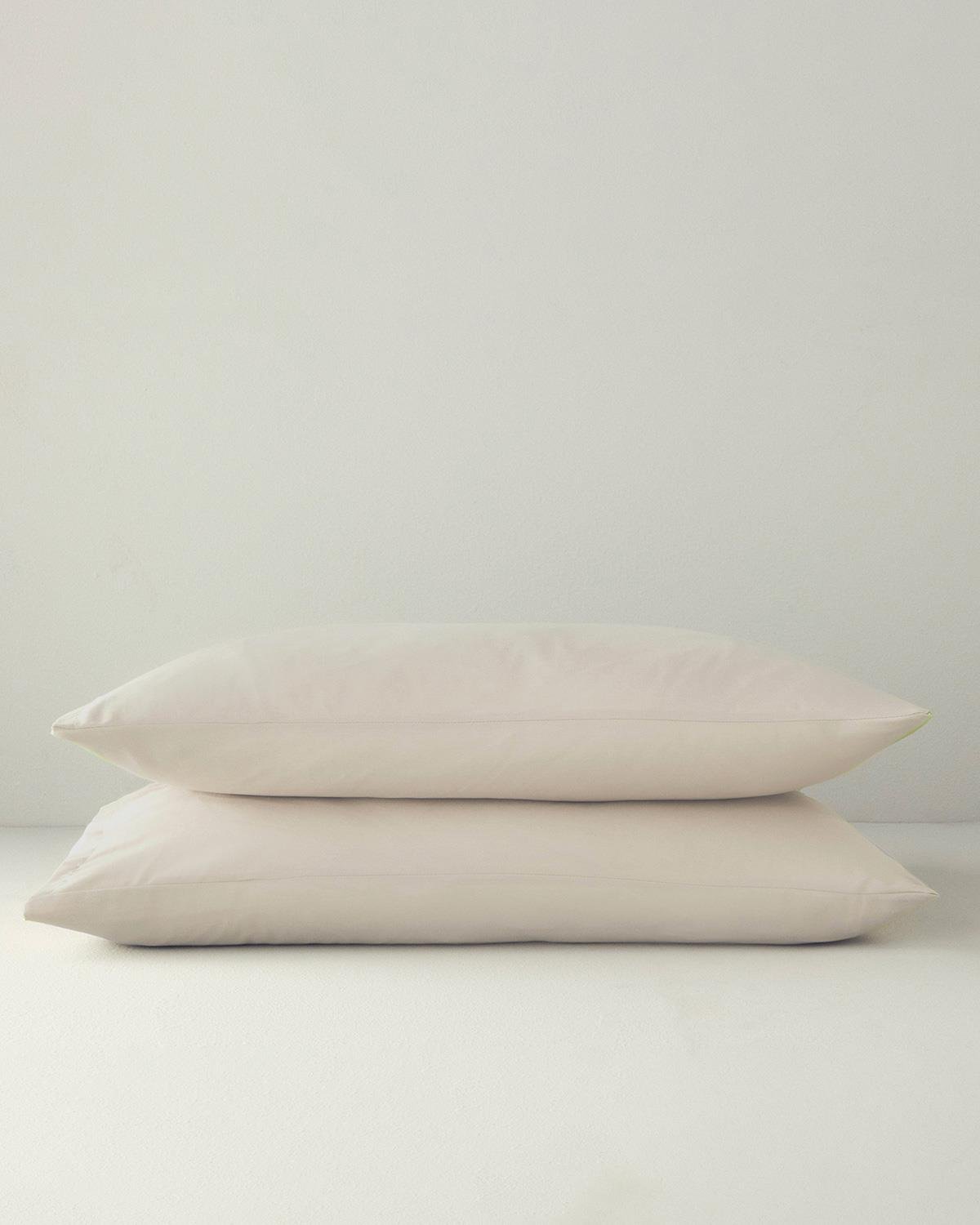 Professional Grade Cotton Textured Pillowcase Set Cream 50x70cm 2 Pack