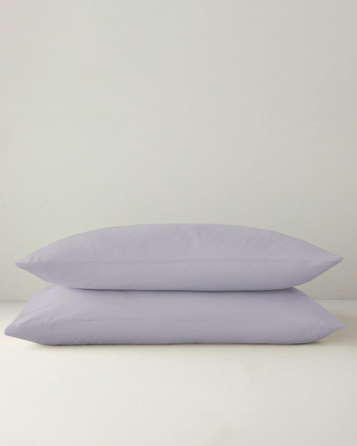 Professional Grade Cotton Textured Pillowcase Pair   Lilac 50x70cm