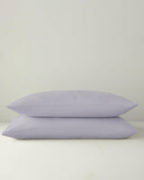 Professional Grade Cotton Textured Pillowcase Pair   Lilac 50x70cm