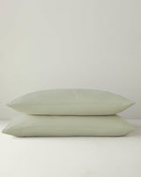 Premium Cotton Textured Pillowcase Pair Light Green 50x70cm