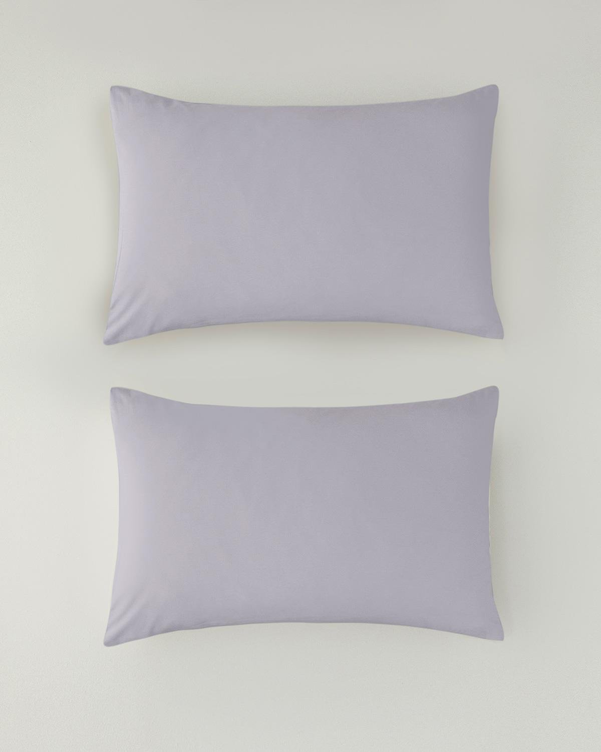 Professional Grade Cotton Textured Pillowcase Pair   Lilac 50x70cm