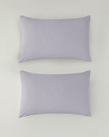 Professional Grade Cotton Textured Pillowcase Pair   Lilac 50x70cm