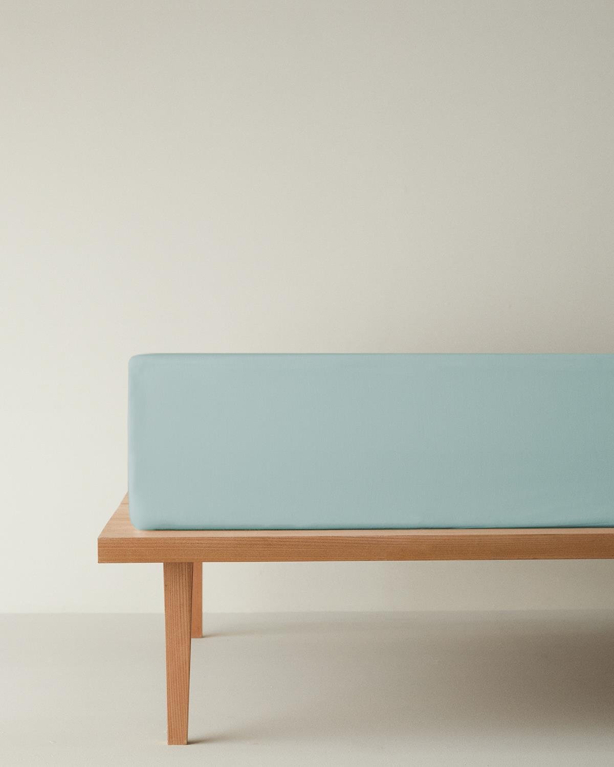 Premium-Cotton-Textured-Single-Fitted-Sheet-Light-Blue