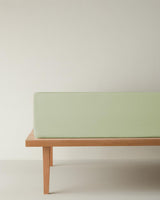 Professional-Grade Premium Cotton Textured Fitted Sheet - Light Green
