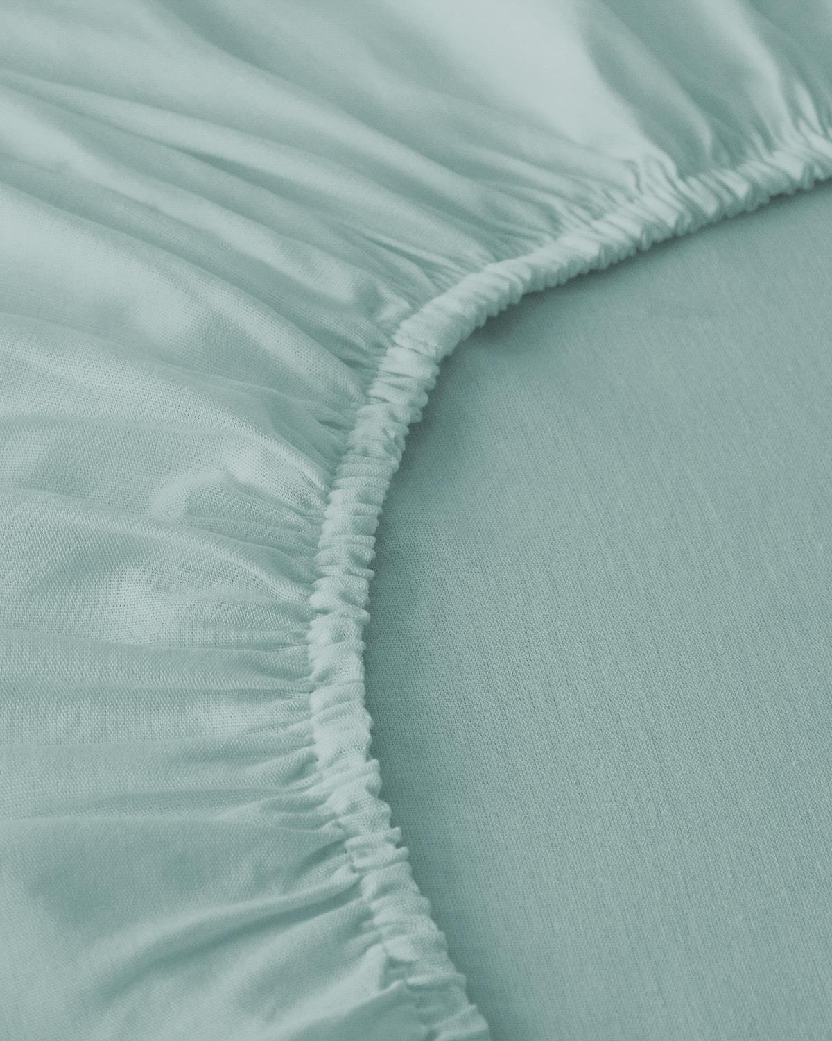 Premium-Cotton-Textured-Single-Fitted-Sheet-Light-Blue