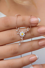 NRZ | 925K Sterling Silver Daisy Necklace