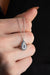 NRZ | 925K Sterling Silver Drop Nazar Evil Eye Design Necklace