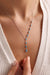 NRZ | 925K Sterling Silver Drop Turquoise Stones Strained Model Necklace