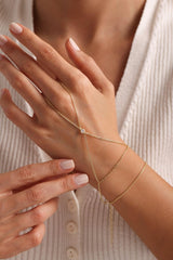 Nereze | Gold Plated Solitaire Model Shahmeran Bracelet - TryAladdin