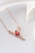 NRZ | 925K Sterling Silver Ladybug Necklace with Red Enamel on a Branch