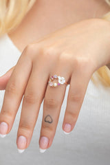 Nereze | Magnolia Blossom Model Spring Flower Adjustable Size Ring - TryAladdin