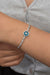 NRZ | 925K Sterling Silver Rhodium Nazar Evil Eye Waterway Bracelet