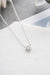 NRZ | 925K Sterling Silver Rhodium Plated Minimal 5mm Solitaire Necklace