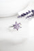 NRZ | 925K Sterling Silver Rhodium Purple Stone Lotus Flower Adjustable Size Ring