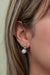 NRZ | 925K Sterling Silver Rose Plated Dangling Pearl Earrings